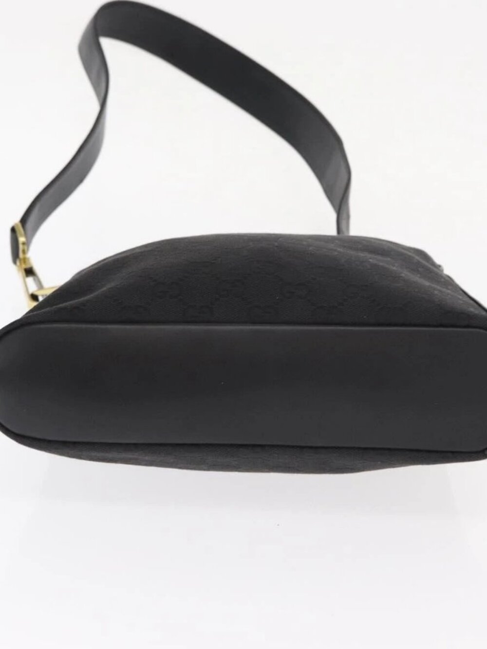 GUCCI GG Canvas Shoulder Bag Black Gold 91761 Auth 160003 - Picture 7 of 16